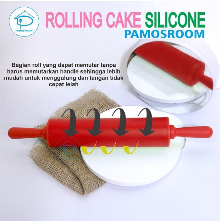 

Pamosroom Rolling Pin Silicone 43Cm Penggilas Adonan Kue Silikon Perat Gratis Ongkir