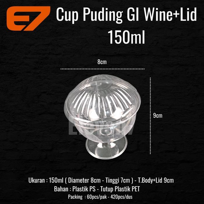 

Cup Puding +Tutup 150Ml Dessert Jelly Cup Gelas Pesta (60Pcs) Gratis Ongkir