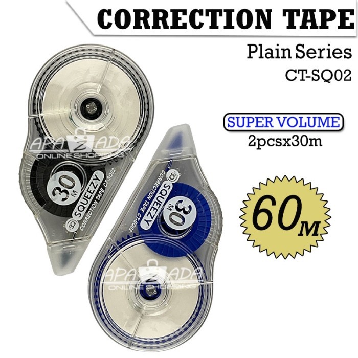 

Apazada Correction Tape 30M Isi 2 / Tipex / Tipex kertas