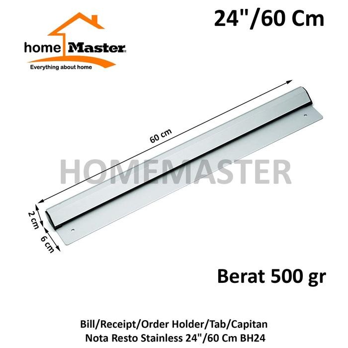 

Bill/Receipt/Order Holder/Capitan Nota Resto Stainless 24"/60 Cm Bh24