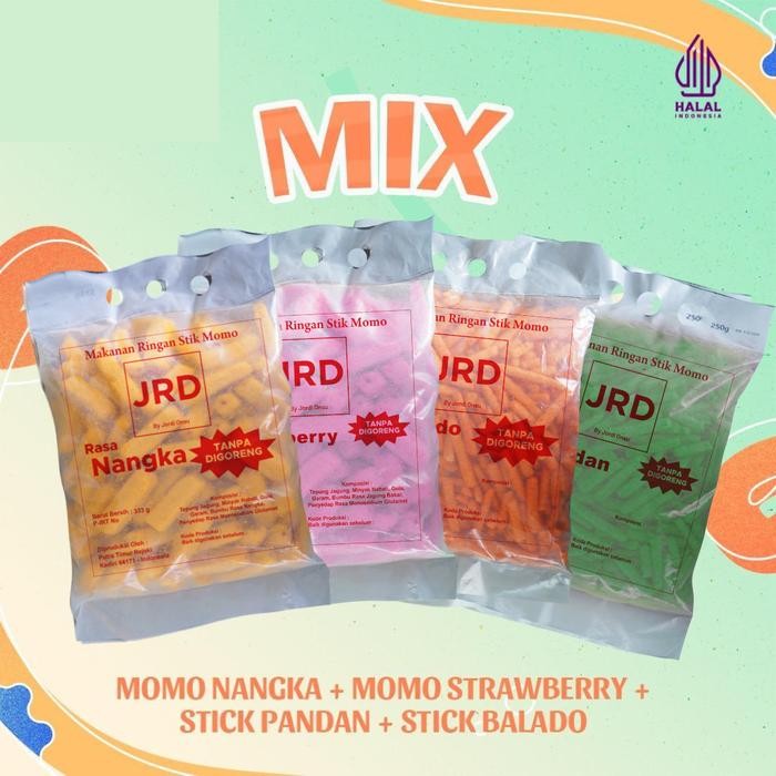 

[JRD SNACK] PAKET CAMILAN MIX 2 SNACK STIK DAN SNACK MOMO 840G MIX 4PCSSS