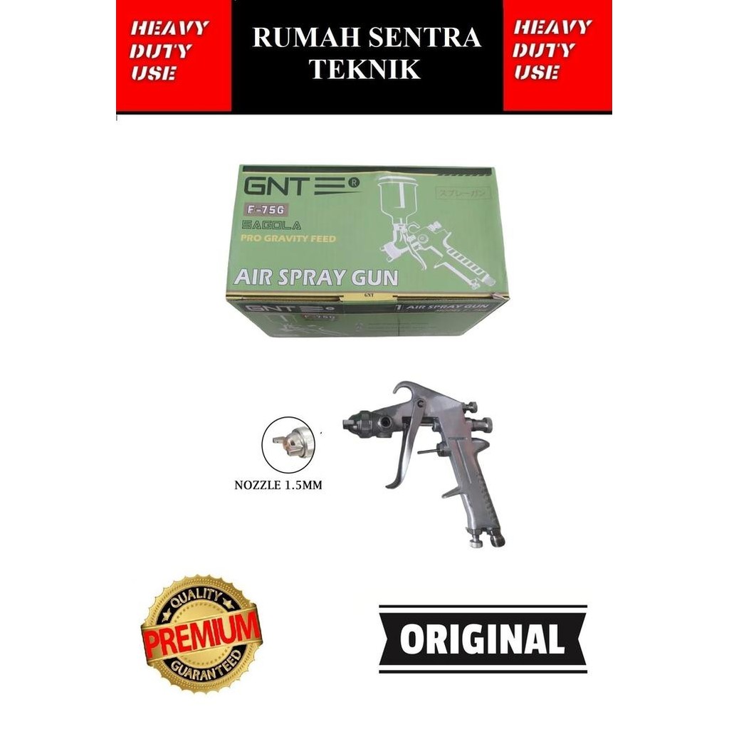 SPRAY GUN F75 GNT TABUNG ATAS ALAT CAT SPRAYGUN F 75G F75G GNT