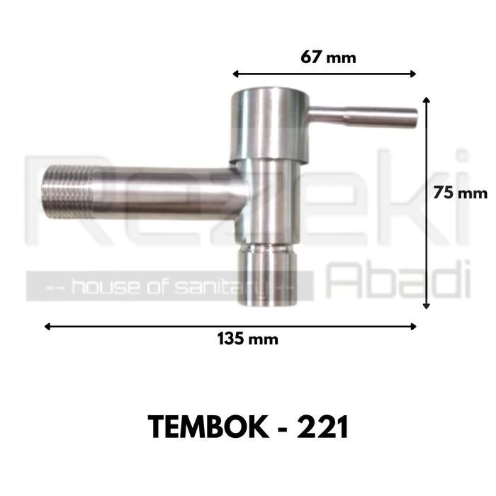 KRAN TEMBOK STAINLESS SUS304 / KRAN TEMBOK / KRAN AIR