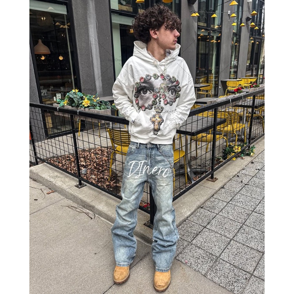 High Street Fashion Clothing Fashion Harajuku Y2K Casual Loose Hoodie Men Street Hip Hop Fashion