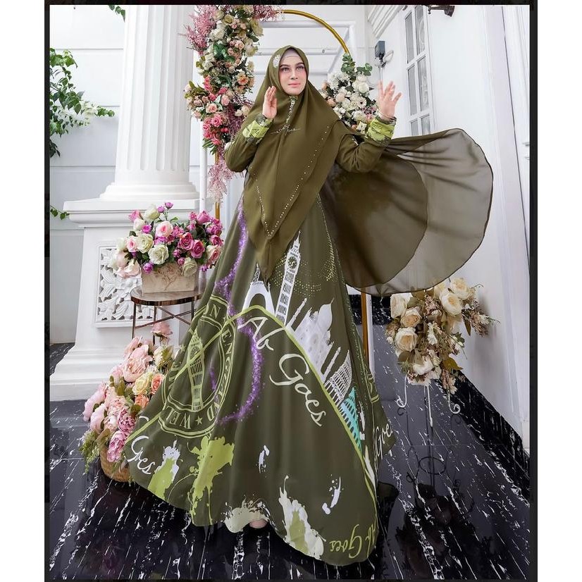 Gamis Ceruty Printing Nafeeza Syari