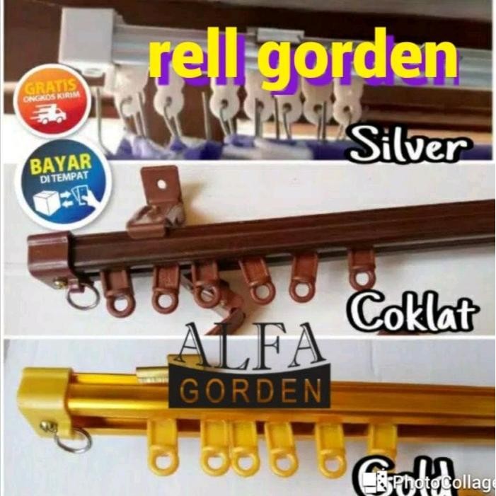 Rel Gorden Kotak Silver Aluminium Ringan - Harga 15rb per 1 Meter