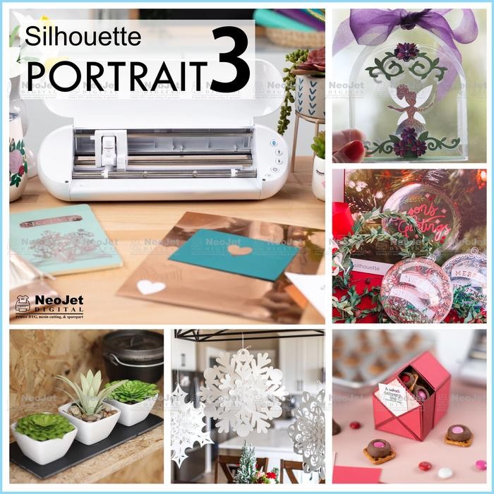 Mesin Cutting Sticker Stiker Sablon Silhouette Cameo Mini Portrait 3 Kualitas Premium