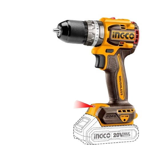 Bor Impact Drill Cordless 20V (13mm) Brushless UO INGCO CIDLI20602