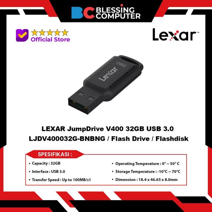 LEXAR JumpDrive V400 32GB USB 3.0 LJDV400032G-BNBNG / Flash Drive / Flashdisk