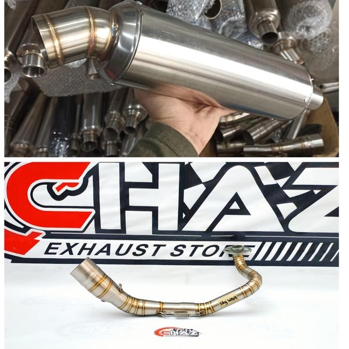 knalpot racing skywave 125 - hayate 125 38mm stainless