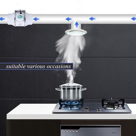 blower dapur penghisap asap dapur 4" 6" 8" 220V Blower Hisap Untuk Kamar Mandi Dapur Kipas Angin