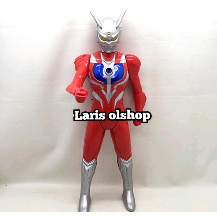 MAINAN ANAK ROBOT ULTRAMAN ZERO BESAR JUMBO LAMPU+SUARA SIZE 65CM