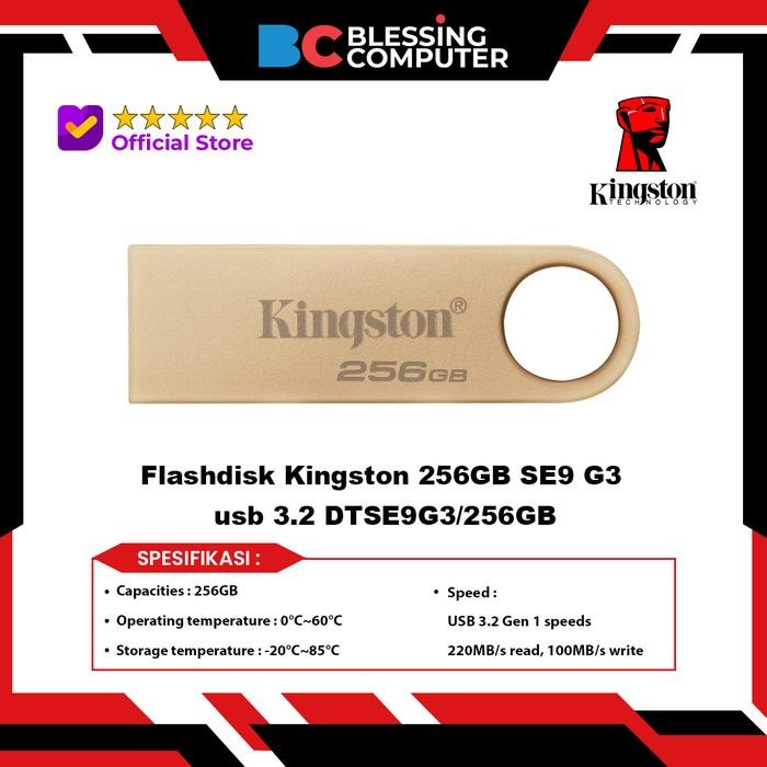 Flashdisk Kingston 256GB SE9 G3 usb 3.2 DTSE9G3/256GB