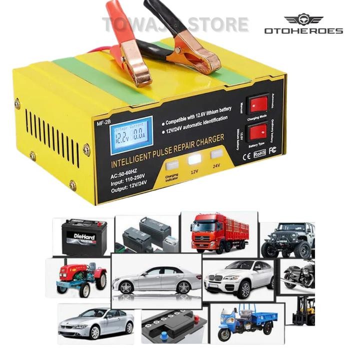 Charger Aki Mobil 12V/24V Battery Charger