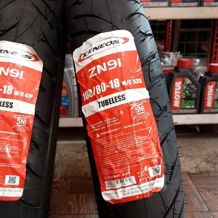 BAN MOTOR RING 18 ZENEOS ZN91 90/80-18 & 100/80-18 TUBELES BAN MOTOR