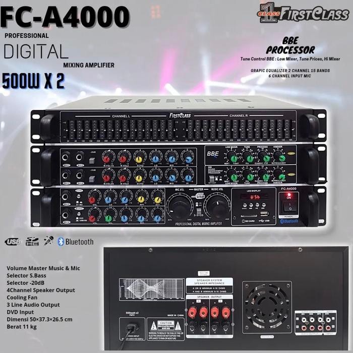 Amplifier Karaoke Firstclass Fc A4000 / Fc-A4000 Bluetooth