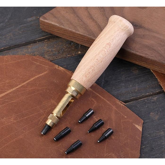 

Alat Pembolong Lubang Tali Ikat Pinggang Hole Punch Drill 6 Tip Tools