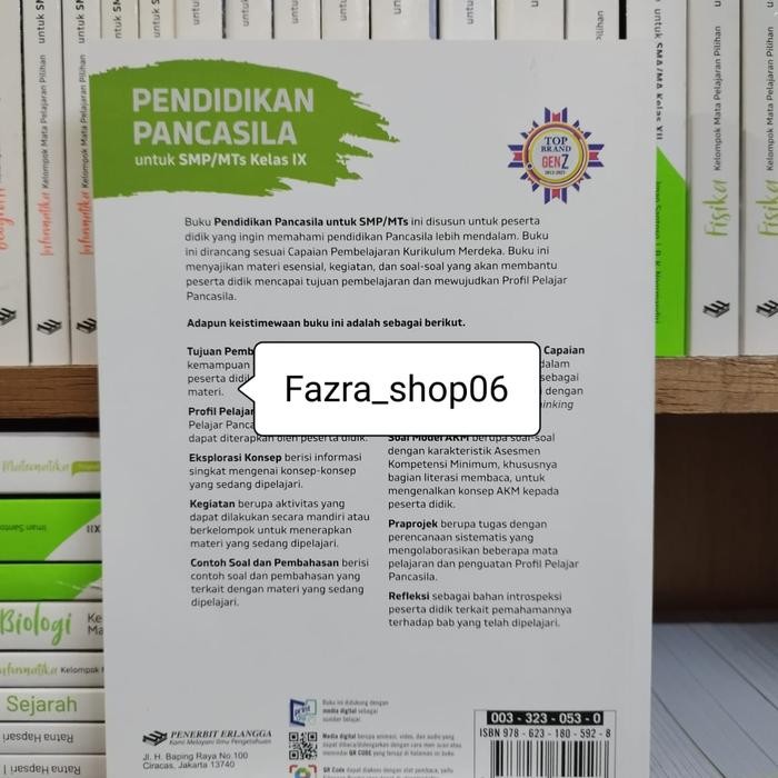 Pendidikan Pancasila PPKN smp mts kelas 3 9 Kurikulum Merdeka Erlangga