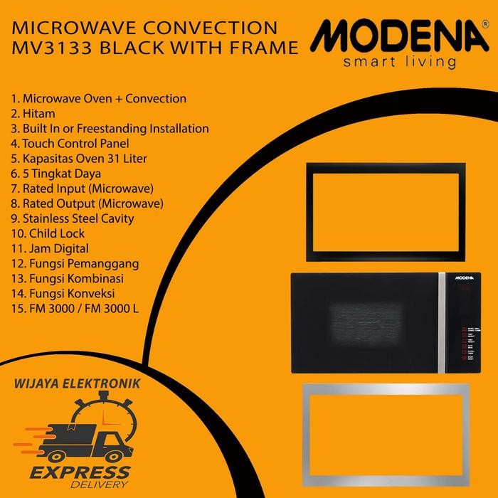 Microwave Convection Modena 31 Liter MV 3133 Modena MV3133 Black