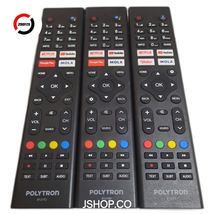 REMOTE/REMOT TV LCD LED POLYTRON 81J194 81J112 81J273 SMART TV ANDROID VOICE NOTE BLUETOOTH