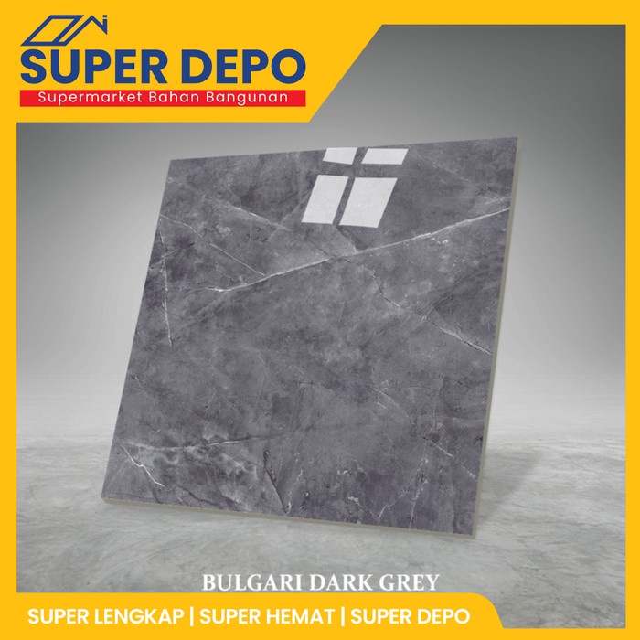 GRANITE VALENTINO GRESS GLAZED POLISHED BULGARI DARK GREY 100X100