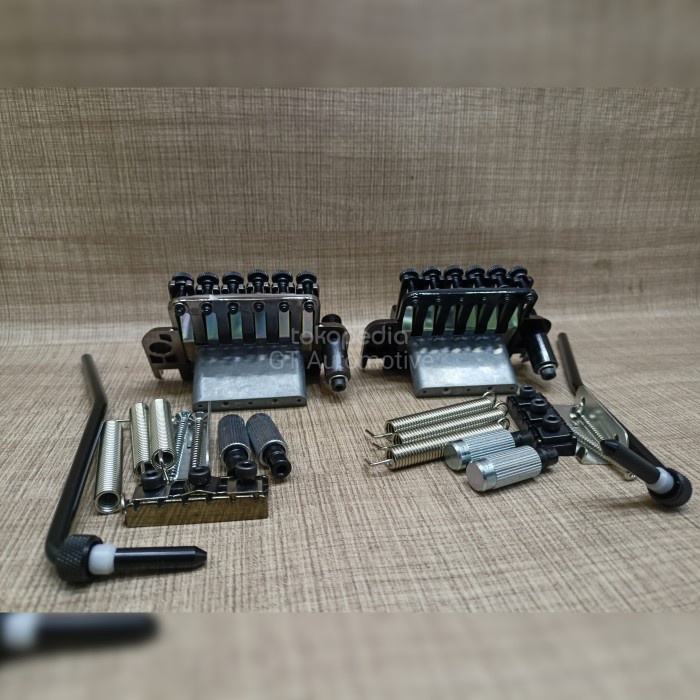 Tremolo Bridge Updown Ibanez Edge Zero II Spring 3 Per Original Warna Cosmo Hitam Chrome Kondisi