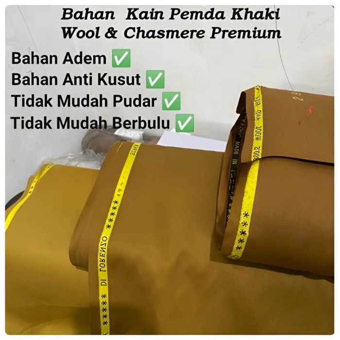 Kain Seragam Pemda Pns Bahan Semiwool Premium