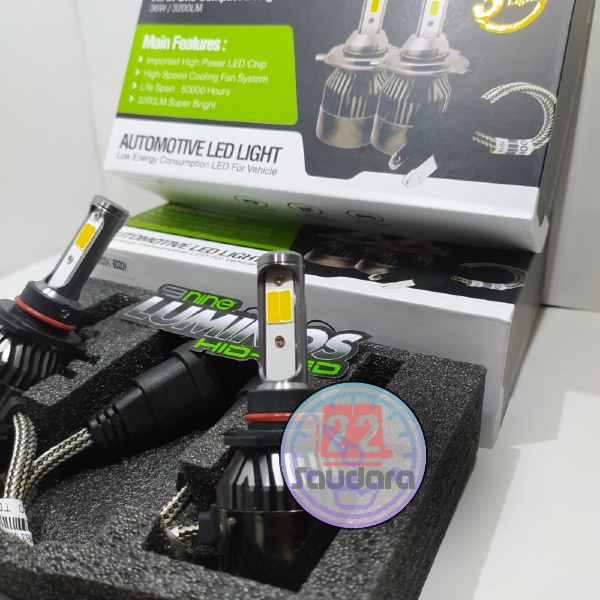 Lampu Mobil Hb3/Hb4 3 Warna X9 Eco9 Luminos Led 3 Color