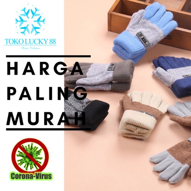 Mollad Q8097 Glove Id Winter Id Arung Tangan Ana Wool Muim Dingin Tebal Hangat Winter Warm Glove Id