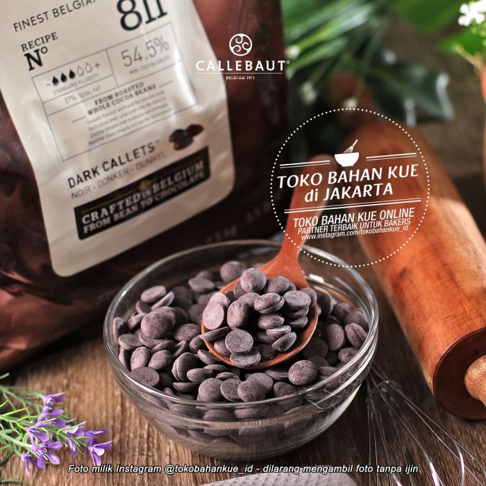 

CALLEBAUT DARK 811 54,5% 100GR CHOCOLATE COUVERTURE COKELAT BAKING KODE 367