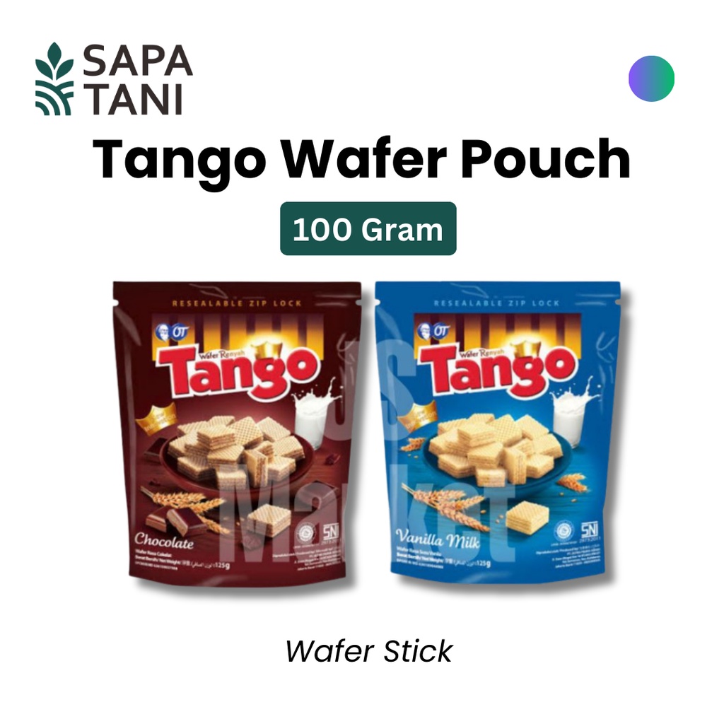 

Tango Wafer Pouch 100 gr Sapatani Wafer Cokelat Lembut dan Renyah