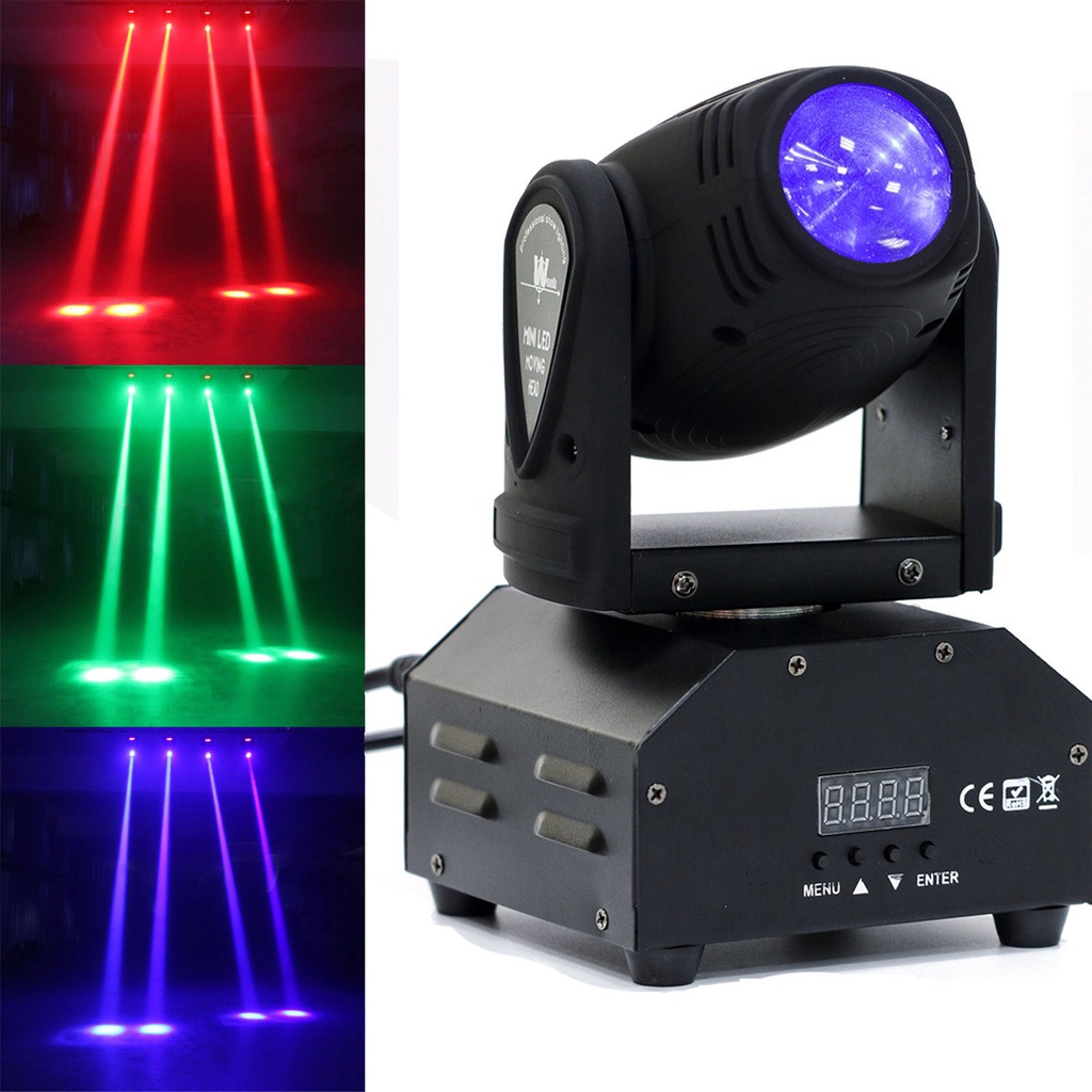 HLA mini LED 10W Spot Beam Moving Head Light Lyre DMX512 Stage Light Stroboscope For Home Entertainm