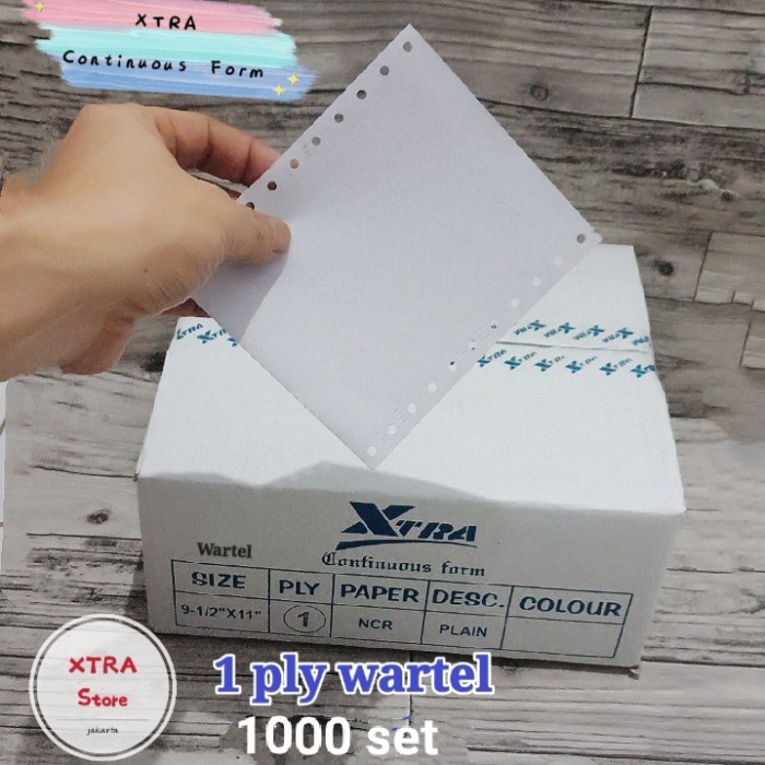 

Kertas WARTEL 1ply Continuous Form 1/4 letter