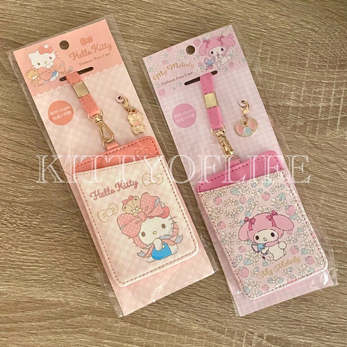 

Gantungan ID Card Holder Lanyard With Charm Sanrio Original Hello Kitty My Melody