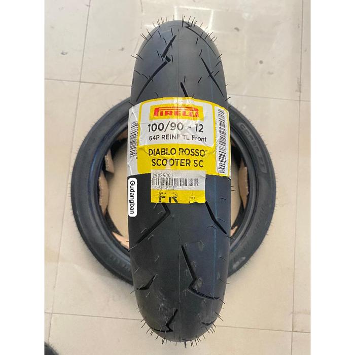 Ban Pirelli 100 / 90 - 12 Diablo Rosso Scooter Sc New Scoopy Ksr Vespa Piaggio Kymco