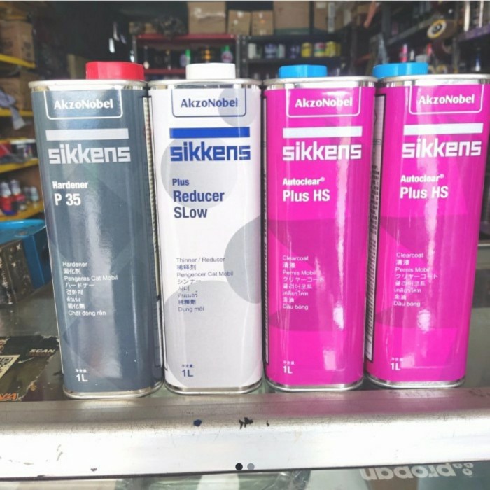 Paket Pernis Mobil Clear Coat Sikkens Hs Plus Hardener Thinner 211