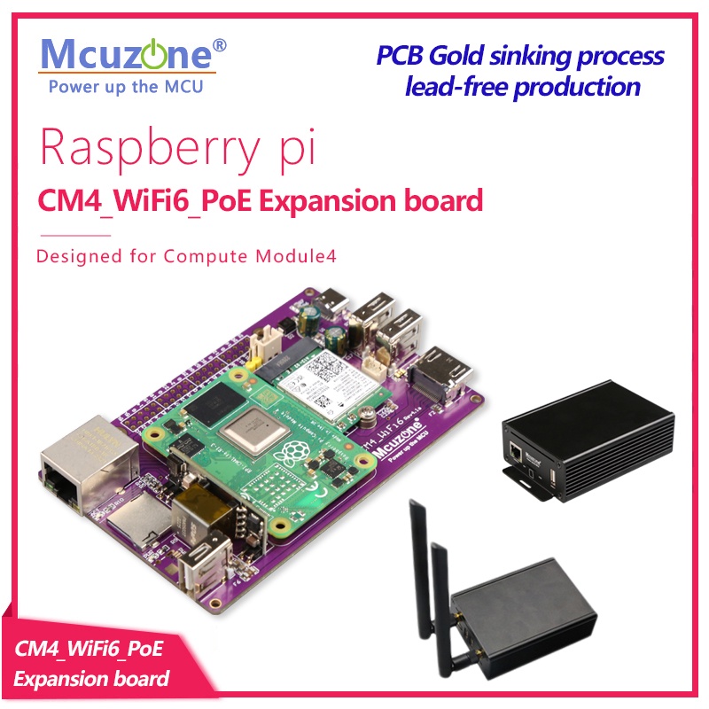 LUXW CM4_wifi6_PoE expansion board PCIE M.2 intel AX200 AX210 bluetooth HDMI CSI1 USB-C 4G Wi-Fi6E c
