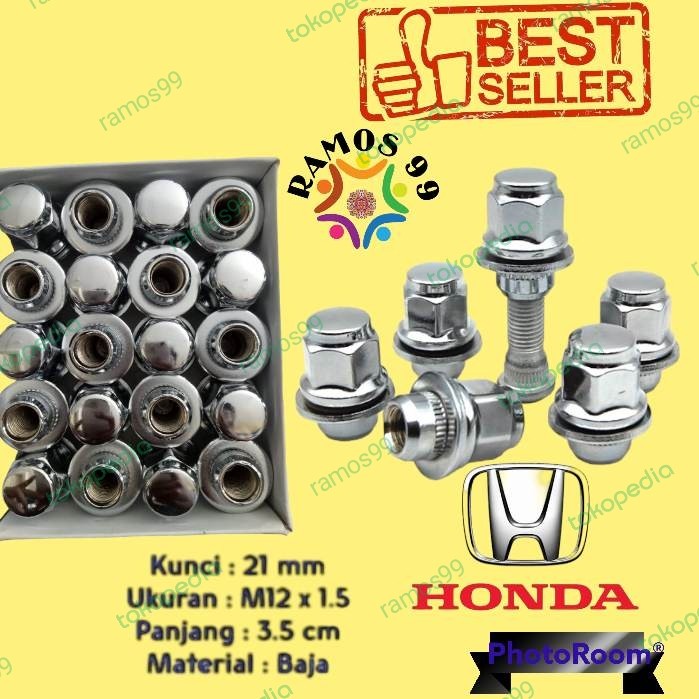 Mur Roda Racing Baut Lugnut Mobil Honda Brv Hrv Crv Mobilio 20 Mur
