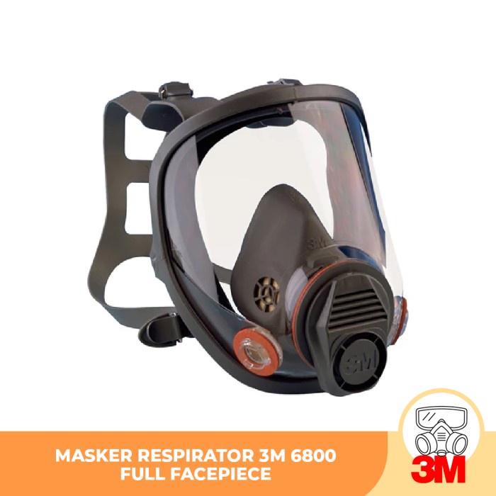 Masker Respirator 3M Full Facepiece Reusable Respirator 6800