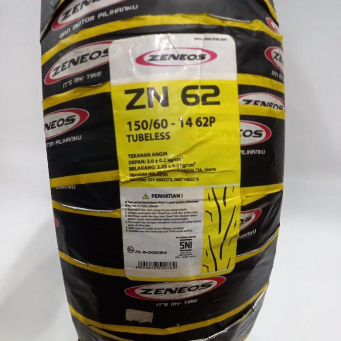 Ban Zeneos 150/60-14 Zn 62 Tubeless Ban Belakang Matic Aerox