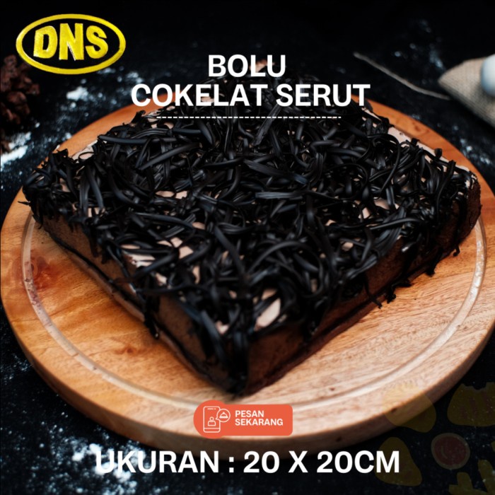 

BOLU COKLAT SERUT 20X20CM / BOLU COKELAT PREMIUM 850GR / BOLU LEMBUT KODE 1168
