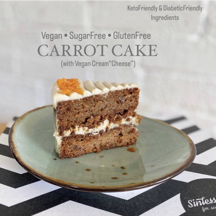 

VEGAN AND FLOURLESS CARROT CAKE (BY SLICE) KODE 119