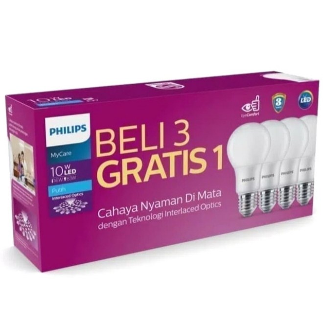 Terlaris- Lampu Bohlam Philips 10W Paket Philips Led Bulb 10 Watt Bohlam