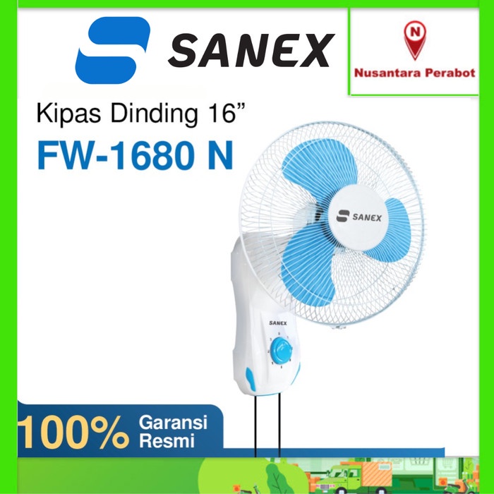 Lintang Elektrik - Sanex Wall Fan 16 Inch (Kipas Angin Dinding 16 Inch)