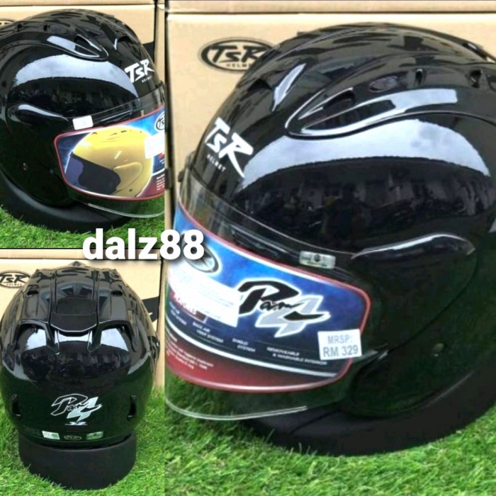 Helm Half Face Tsr Ram 4 Black Solid