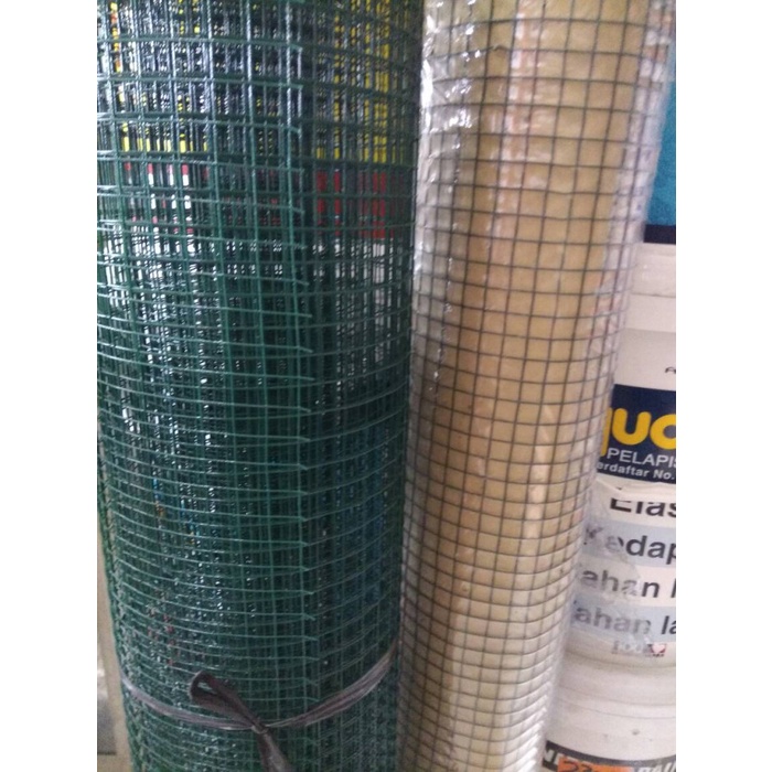 TERLARIS! Kawat Loket Hijau / Ram PVC Anti Karat 1/2inch x 90cm (harga per rol)