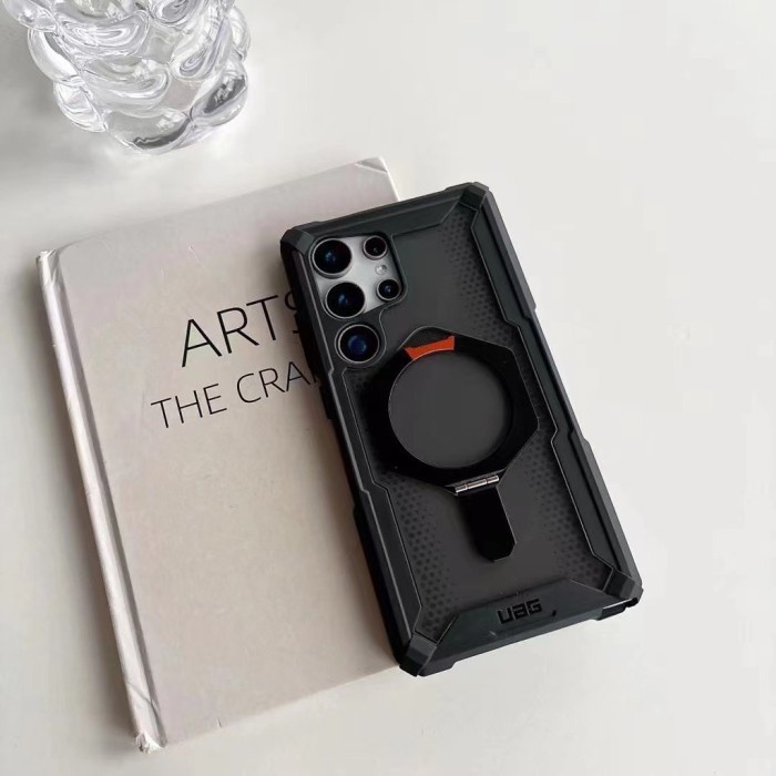 

UAG Transparent Diamond with Magnetic Holder Case for Samsung Galaxy S24 Ultra S23 Plus S24+