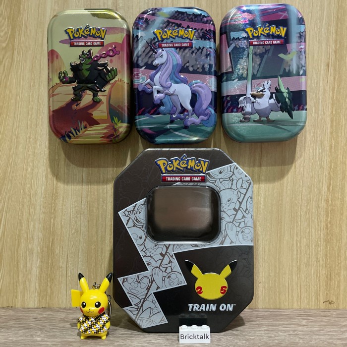 (BRI) Tempat Penyimpanan Kartu TCG 25th Anniversary Celebrations Tin Pokemon Organizer Trading Card 