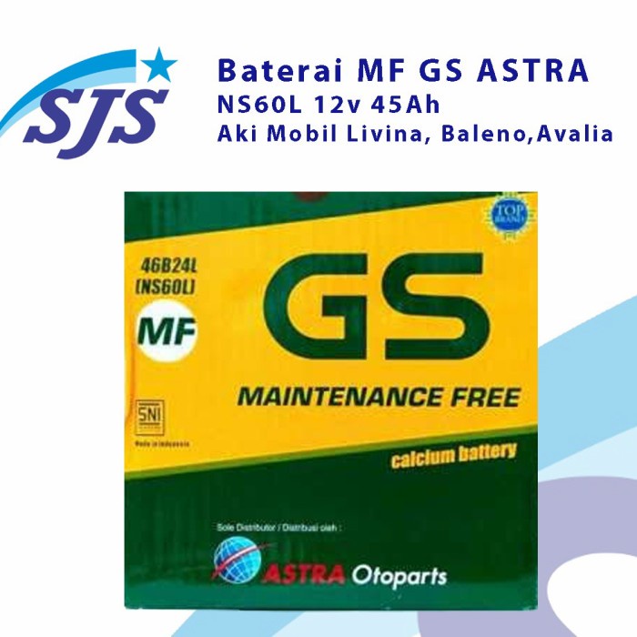 Aki Kering Gs Astra Mf Ns60L Mobil Livana Baleno (46B24L)