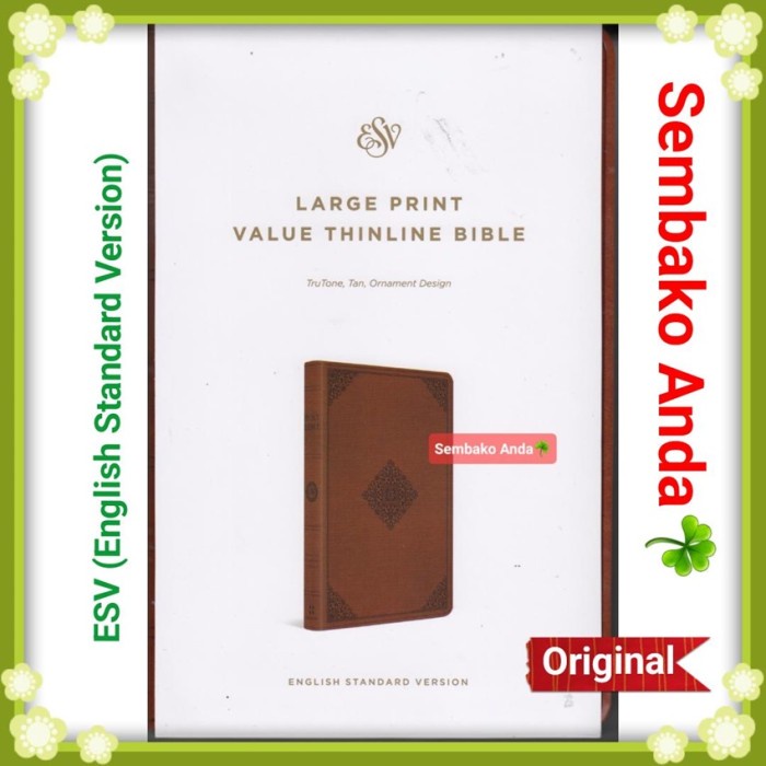 

Ready Esv Holy Bible. Large Print. English Standard Version. Alkitab Kristen Bahasa Inggris.